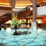 Luxury hotel lobby